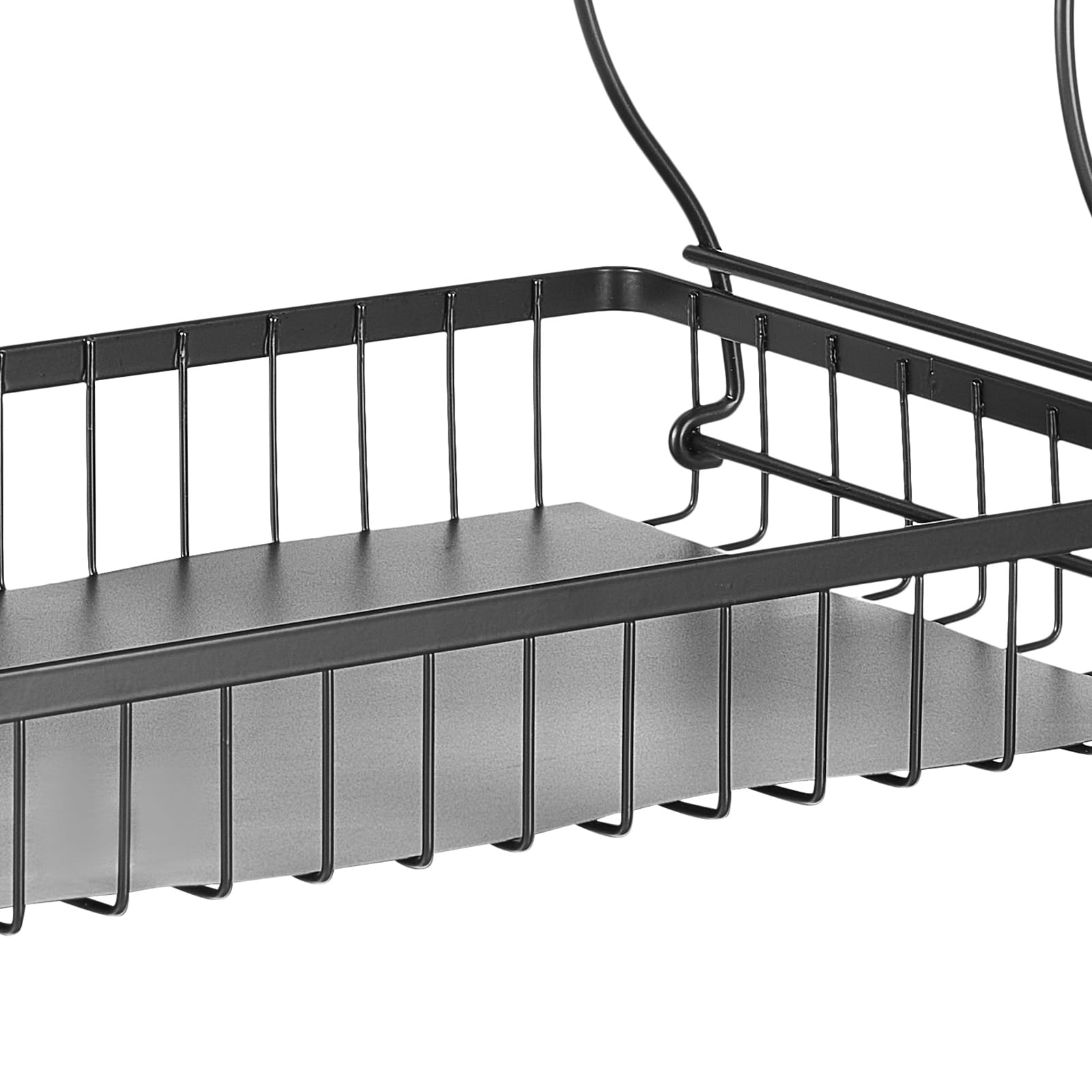 2 Tier Fruit Basket Stand With Banana Hanger For Kitchen Worktop_voghion.com